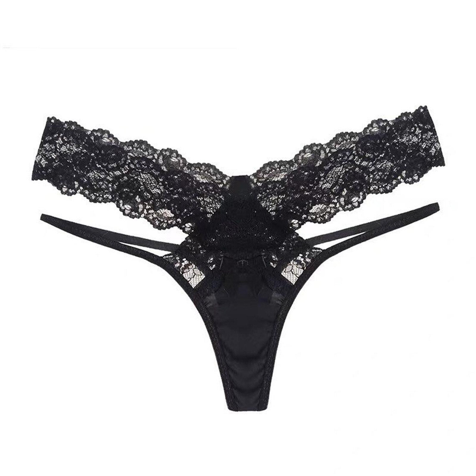 String en V avec motifs dentelle